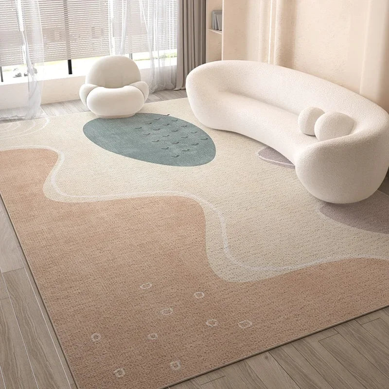 VIKAMA Simple And Light Luxury Living Room Carpet, Bedroom Anti-Slip And Anti-Stain Sofa, Coffee Table Carpet, Home Decoration