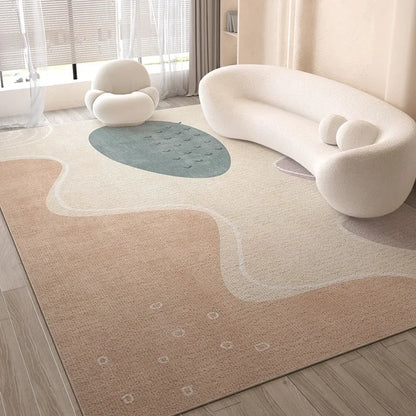 VIKAMA Simple And Light Luxury Living Room Carpet, Bedroom Anti-Slip And Anti-Stain Sofa, Coffee Table Carpet, Home Decoration