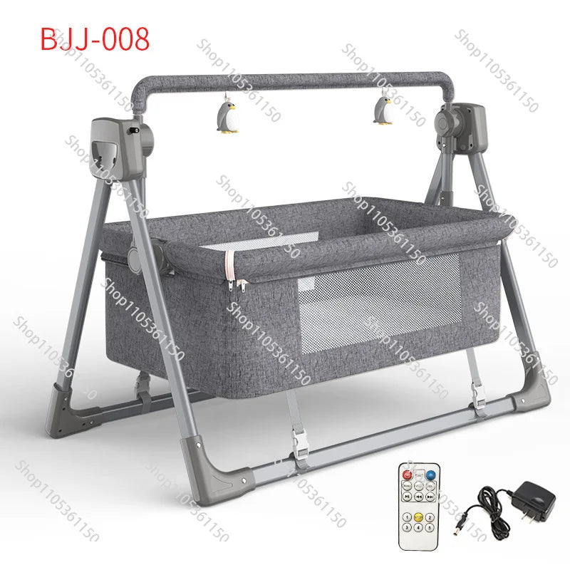 Custom Multi-function Electric Baby Rocking Cradle Bed Easy Foldable Baby Bassinet with Music Mosquito Net Electronic Baby Swing