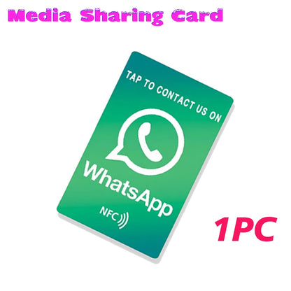 5/10 Social Media Sharing Card Reusable Review Tap Card NFC Tap Cards Boost Your Business WhatsApp Reviews Tap NFC Sticker Tag