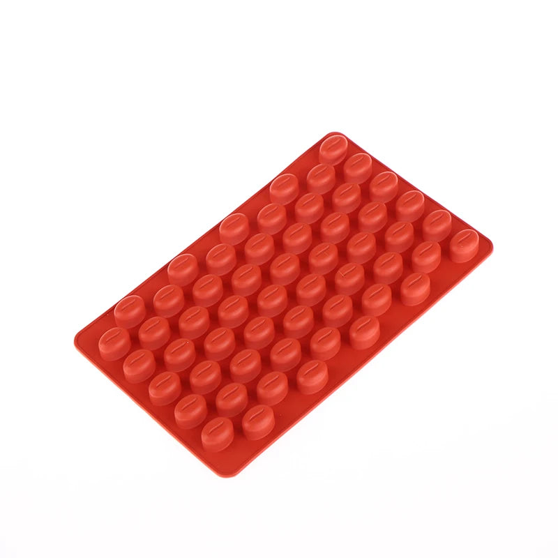 1Pc 55 Cavities Coffee Bean Silicone Candle Mold DIY Soap Resin Making Mould Chocolate Ice Jelly Baking Tool Cake Decor Gifts