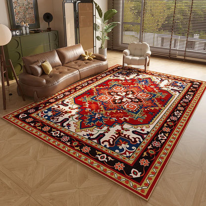 Persian Style Carpets for Living Room Anti-slip Cloakroom Rug American Bedroom Decor Retro Carpet Washable Study Soft Floor Mat
