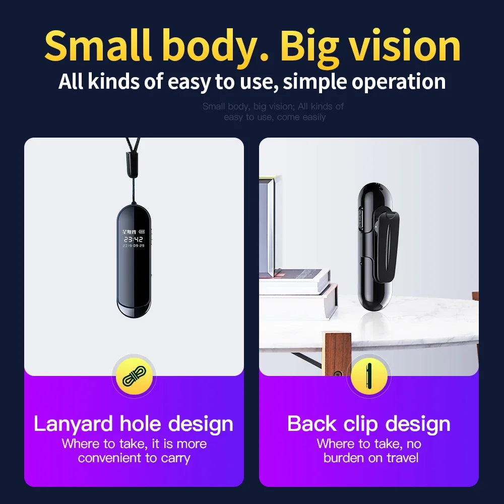 1080P Action Camera Oculta Wide View Angle Portable Small Nacklace Audio Video Voice DV Dictaphone 4-128GB Digtal Recorder Cam