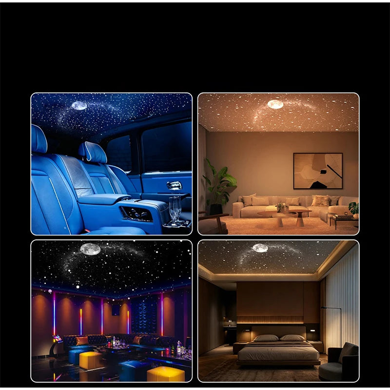 HD 4K Star Galaxy Projector Light 24 In 1 360 Degree Rotatable USB Holographic Night Lamp Eye Friendly Ambient Light For Bedroom