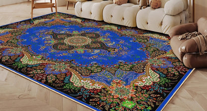 Ethnic Style Bedroom Decor Retro Carpet Light Luxury Carpets for Living Room Washable Lounge Soft Floor Mat Anti-slip Study Rug