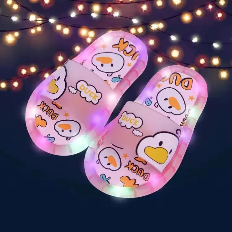 Flip Flops Toddler Light Up Slippers Children LED Kids Slippers Baby Bathroom Sandals Kids Shoes For Girl Boys