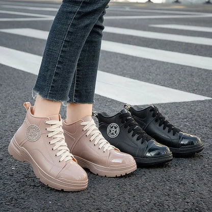 2026 New Heavy Duty Thick Bottom Rubber Rain Boots Woman Waterproof Anti-skid Casual Boots for All Seasons Female Water Shoes