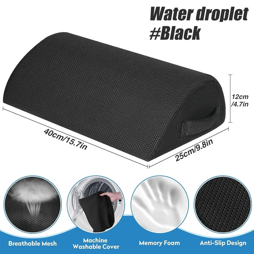 Foot Rest for Under Desk, Soft Foam Office Accessory with Washable Cover, Foot Stool for Car Home Office, Relieves Leg & Ankle
