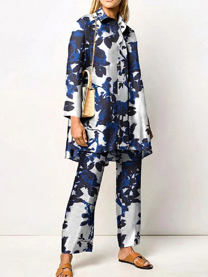 Long Sleeve Turn Down Collar Casual Outfits Ladies Button Tops Wide