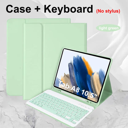 Case for Samsung Galaxy Tab A8 10.5 Inch,Wireless Bluetooth keyboard cover for Tab A8 10.5 Inch,Samsung Smart Stand Cover