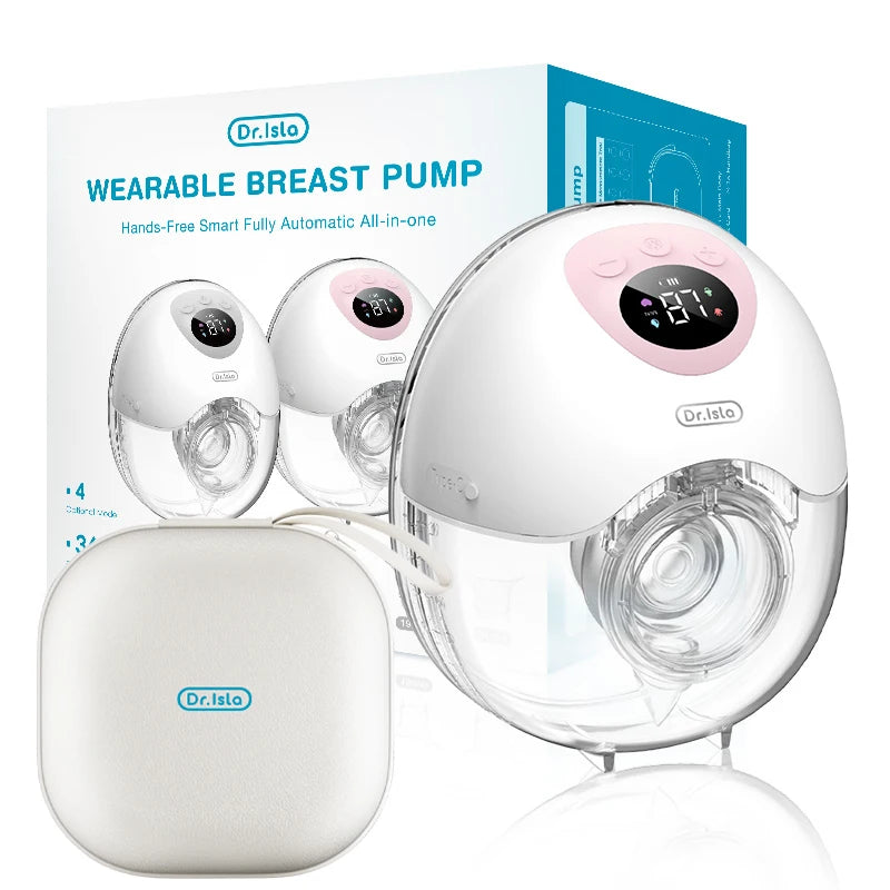 MAMIJOY Wearable Electric Breast Milk Extractor 4 Modes 36 Suction Levels Hands Free Breast Pumps Milk Collector with Travel Bag