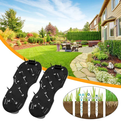 Lawn Aerator Spikes Shoes Grass Cultivator Shoes Spikes Nail Aerators Yard Garden Tool Soil Scarifiers Shoes Grass Cultivator