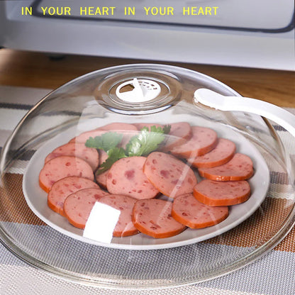 【X】Microwave Oven Food Splash Guard Lid with Handle for Reusable Heating Cover Splatter Protection at Home Kitchen