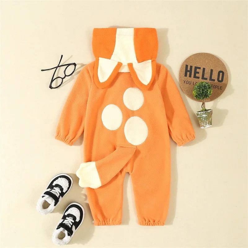Baby & Toddler Animal Costume | Hooded Jumpsuit with Ears & Tail | Halloween, Portraits & Dress-Up