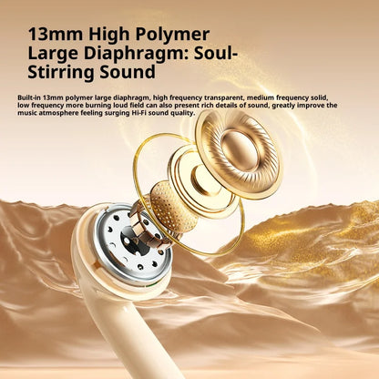 Lenovo In-Ear Wireless Bluetooth Headphones Long Battery Life Noise-Canceling Stereo Headphone Compatible with Xiaomi and iPhone