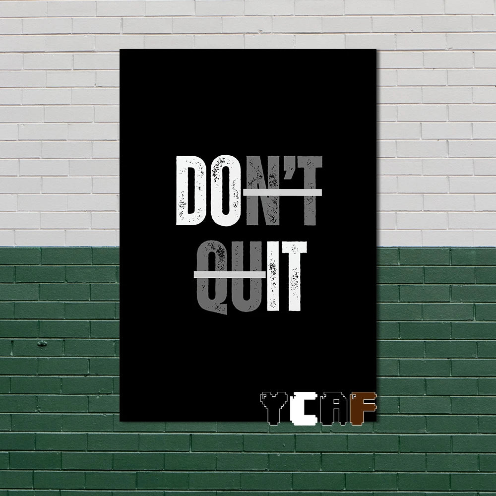 Motivational Quotes Black Minimalist Poster Canvas Aesthetic Decor for Office Quote Wall Art Decoration Gym Inspirational Poster