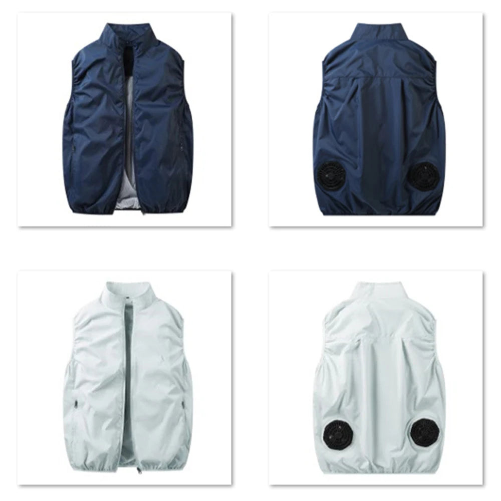 2026 Cool Vest Wearable Cooling Fan Vest Air-conditioned Clothes Cooling 13 Hours for High Temperature Work Fishing Vest Hiking