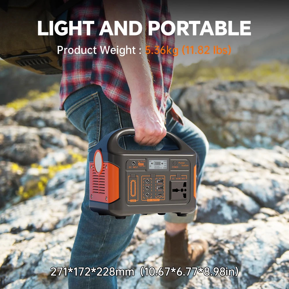 Gaiaray Solar Power Station 500W 300W Solar Generator 460WH 230WH Super Fast Charging APP Control Emergency Power Station for Home Camping Power Outages 110V US Warehouse