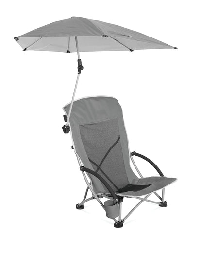 Wholesale Prices Folding Beach Chair With Adjustable Umbrella For Beach Outdoor Folding Chair With Footrest