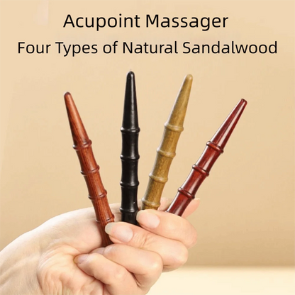 Wood Massage Stick Tool Sandalwood Massager Acupoint Reflexology Tools For Full Body Relaxing Deep Tissue Foot Massage