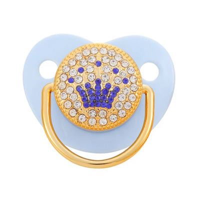 Baby Shower Gifts Baby Pacifier Rhinestone Pacifier Clips Princess Bling BPA Free Silicone Infant Nipple Newborn Baby Soother