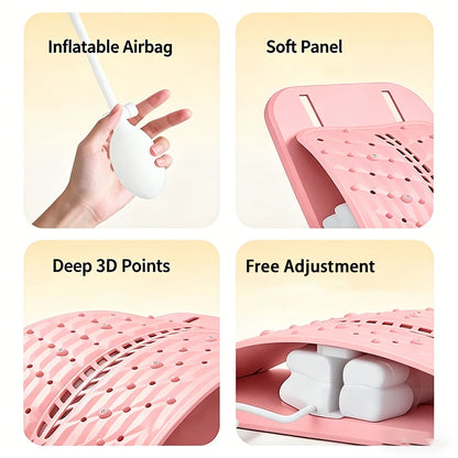 Adjustable Back Massager Airbag Waist Neck Support Massage Lumbar Cervical Muscle Relax Stretcher Posture Massager