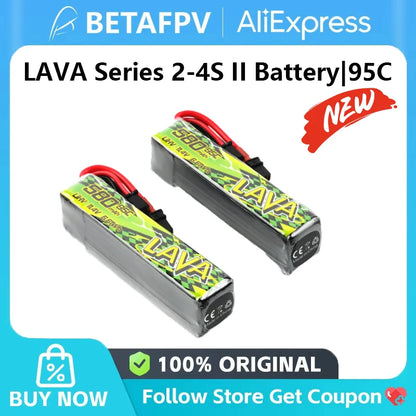BETAFPV LAVA II 2S-3S 580mAh/680mah 95C Battery XT30 Connector For  Pavo Pico II  Pavo Femto Pavo20 Pro II  FPV Racing Drone