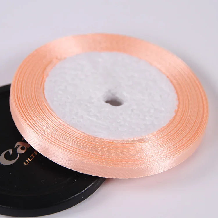 22 Meters/Roll 6mm Silk Satin Ribbons Christmas Halloween Birthday Party Gift Wrapping Ribbons DIY Handmade Crafts Material