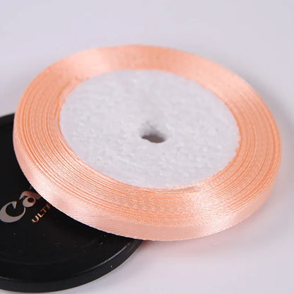 22 Meters/Roll 6mm Silk Satin Ribbons Christmas Halloween Birthday Party Gift Wrapping Ribbons DIY Handmade Crafts Material
