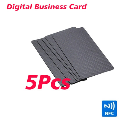 Digital Business Card NFC Carbon Fiber Card NFC Business Card Fast Reading Ntag 215 Smart Name Card  Social Recognition Card