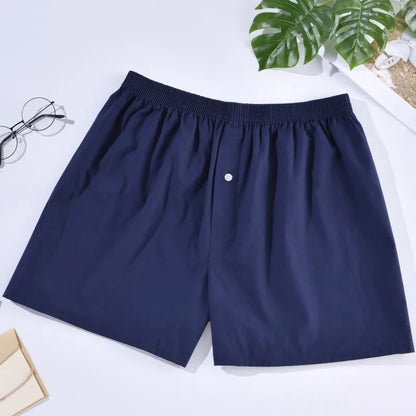 1PC 100% Cotton Men's Underwear Soft Comfortable Men's Underwear Men's Shorts Home Loose Stretch Men's Aloe Pants Boxer Briefs