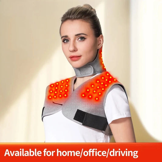 Red Light Heated Shawl Vest 3 Vibration Massage Neck Shoulder Back Body Warmer  Neck Back Muscle Relaxation