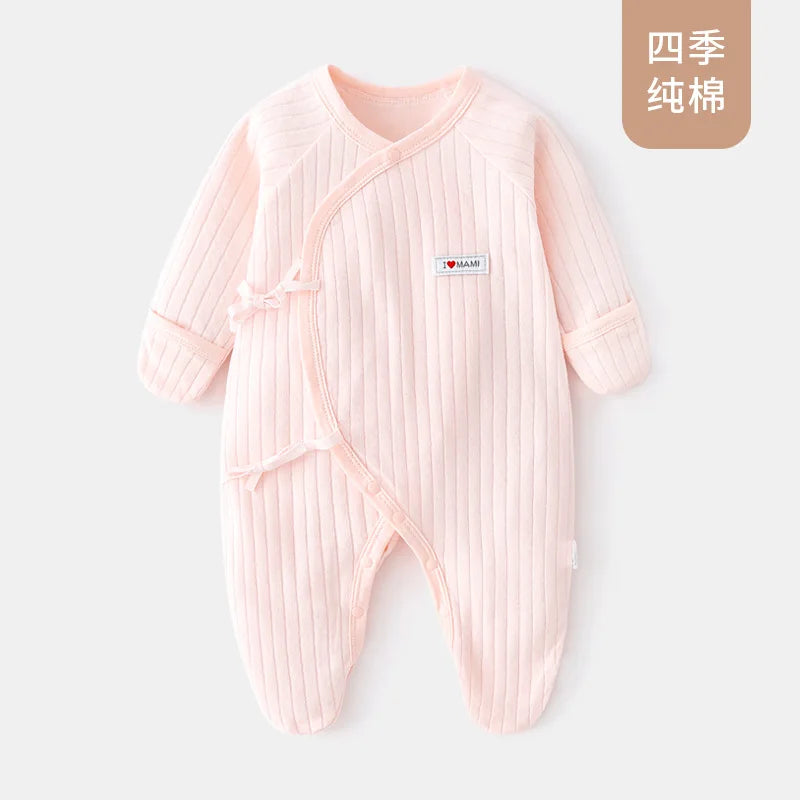 Hand-Wrapped Foot Onesie Baby Cotton Butterfly Clothes Newborn Clothes Newborn Baby Monk Clothes Ha Yi Climbing Clothes