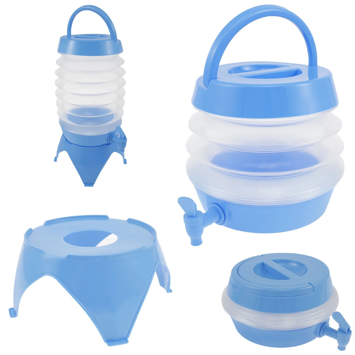 Outdoor Camping with Faucet Kettle Juice Bucket Portable Outdoor Camping Folding Water Bucket Compressed Large Folding Kettle