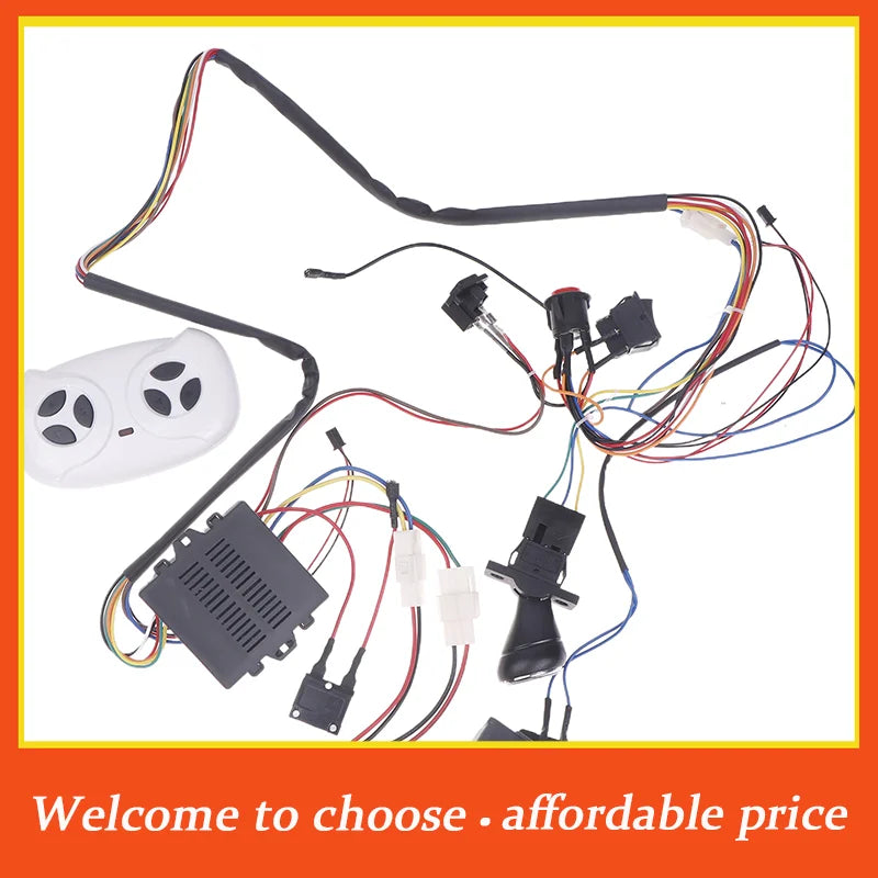 //Children Electric Car DIY Modified Wires And Switch Kit With 2.4G Bluetooth RC And Controller For Baby Electric Car Self-made