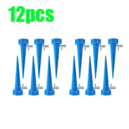 6-24pcs Auto Adjustable Drip Spike Water Bottle Irrigation System Self Dripper Automatic Device Indoor Plant Flower Greenhouse