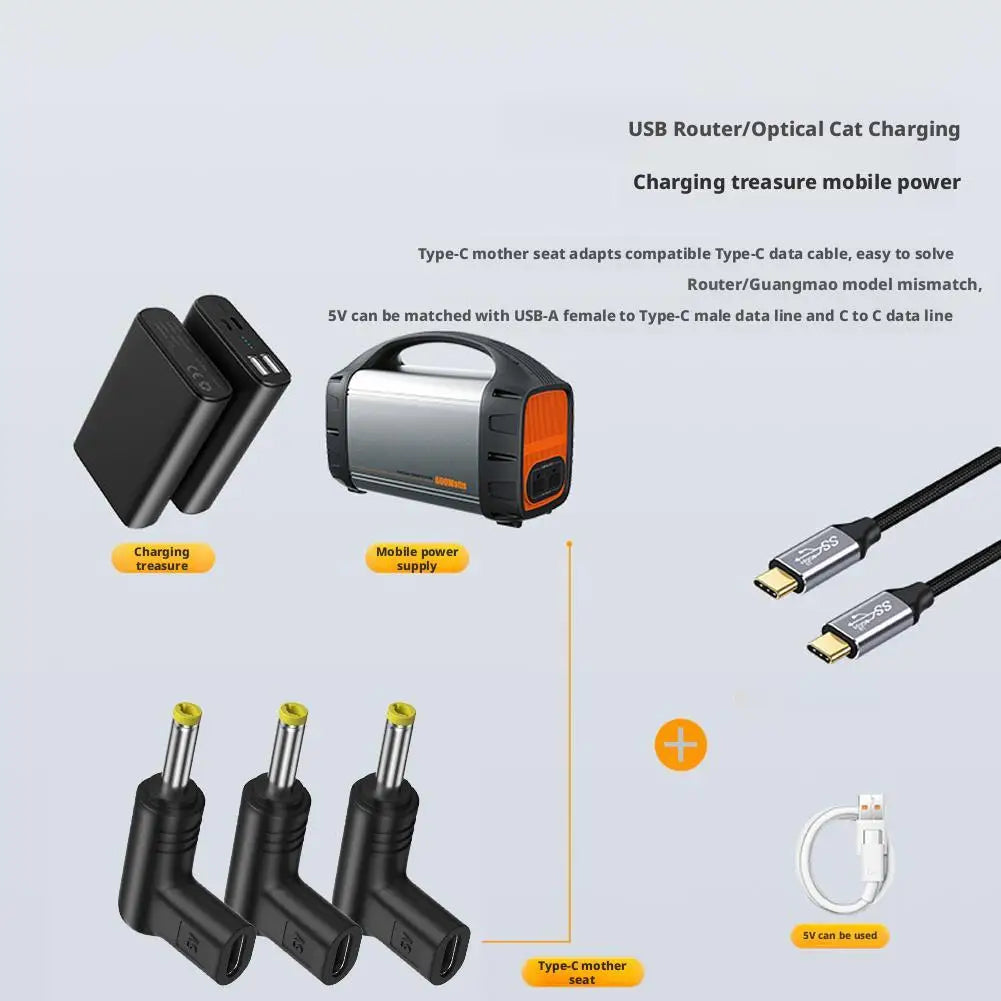 5V Type-C To DC Power Charging Conversion Plug Adapter For PSP 1000, 2000, 3000 Adapters Game DC Jack Plug Charging Adapter