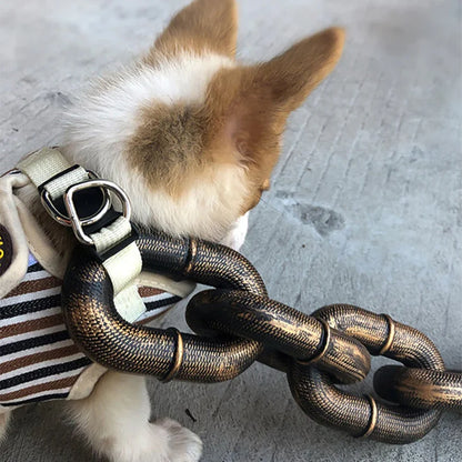 Chain Dog Leashes Simulation Life-Like Iron Chain For Large Medium Small Pet