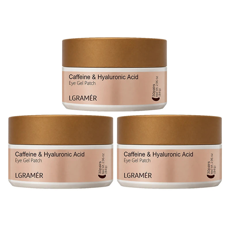 A Box of 60 Caffeine Nicotinamide Radiant Firming Eye Masks, for Face & Eye Releasing, Moisturizing Firming, Alcohol-Free Unisex