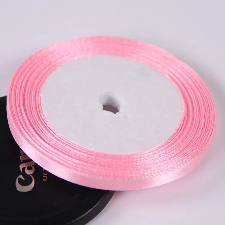 22 Meters/Roll 6mm Silk Satin Ribbons Christmas Halloween Birthday Party Gift Wrapping Ribbons DIY Handmade Crafts Material