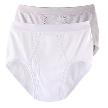 2Pcs/lot Men's Underwear 100%Cotton Briefs Sexy U Pouch Solid Color High Waist Panties Breathable Comfortable Male Underpants