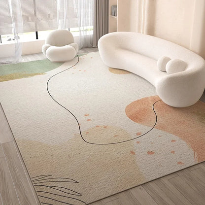 VIKAMA Simple And Light Luxury Living Room Carpet, Bedroom Anti-Slip And Anti-Stain Sofa, Coffee Table Carpet, Home Decoration