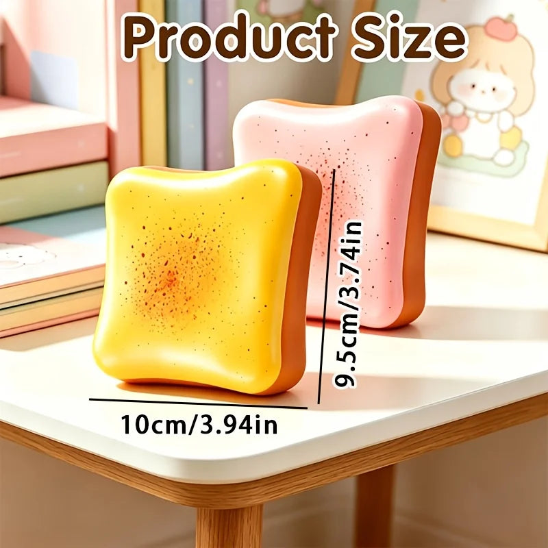 Toast Squishy Toy Slow Rising Bread Squeeze Fidget Toy Soft Stress Relief Decompression Toy Anxiety Relief Gift for Kids Adults