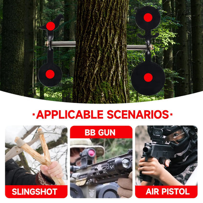 360 ° Rotation 3mm Steel Bear Bird Rooster Shooting Targets - Suitable for BB Guns, Air Rifles,Pistols Outdoor Shooting Practice