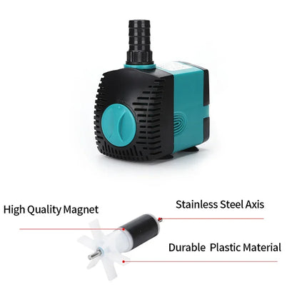 Small Adjustable Flow Rate Submersible Pump Fish Tank Aquarium Circulating Pump Bottom Filter Silent Suction Manure Change Pump