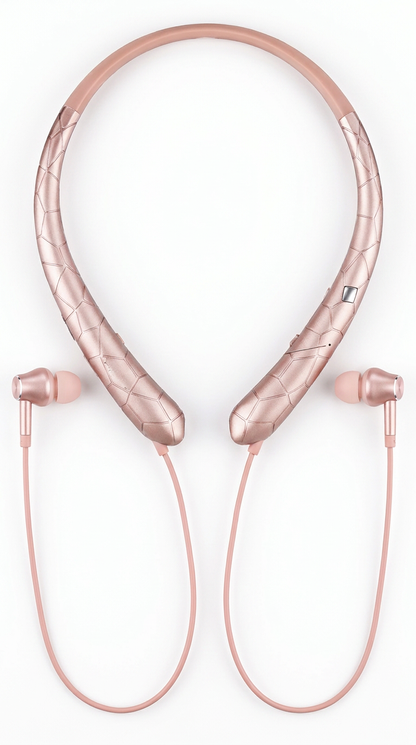 Sports Bluetooth Neckband Headphones with Retractable Wire for Handsfree Calls and Stereo Sound