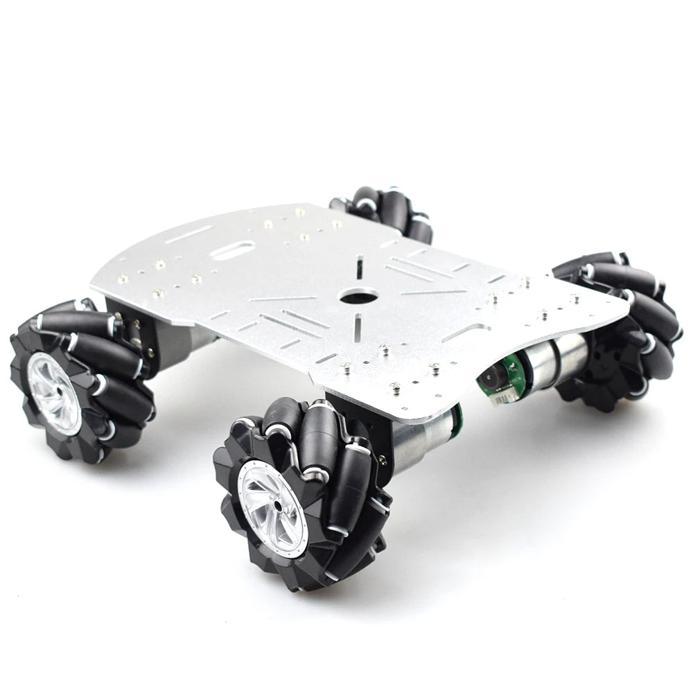 15KG Payload 4WD 80mm Mecanum Wheel Robot Car Chassis Kit with DC 12V Hall Motor for Arduino Raspberry Pi DIY Project STEM Toy