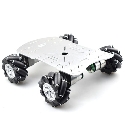 15KG Payload 4WD 80mm Mecanum Wheel Robot Car Chassis Kit with DC 12V Hall Motor for Arduino Raspberry Pi DIY Project STEM Toy