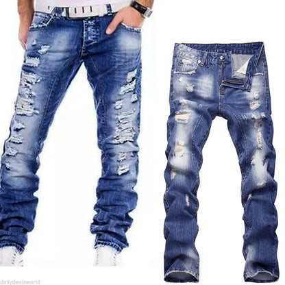 Professional  Rough Style Jeans Fashionable Custom Logo  Suitable Causal Wear