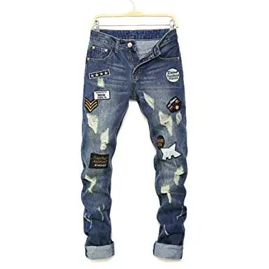 Professional  Rough Style Jeans Fashionable Custom Logo  Suitable Causal Wear